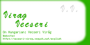 virag vecseri business card
